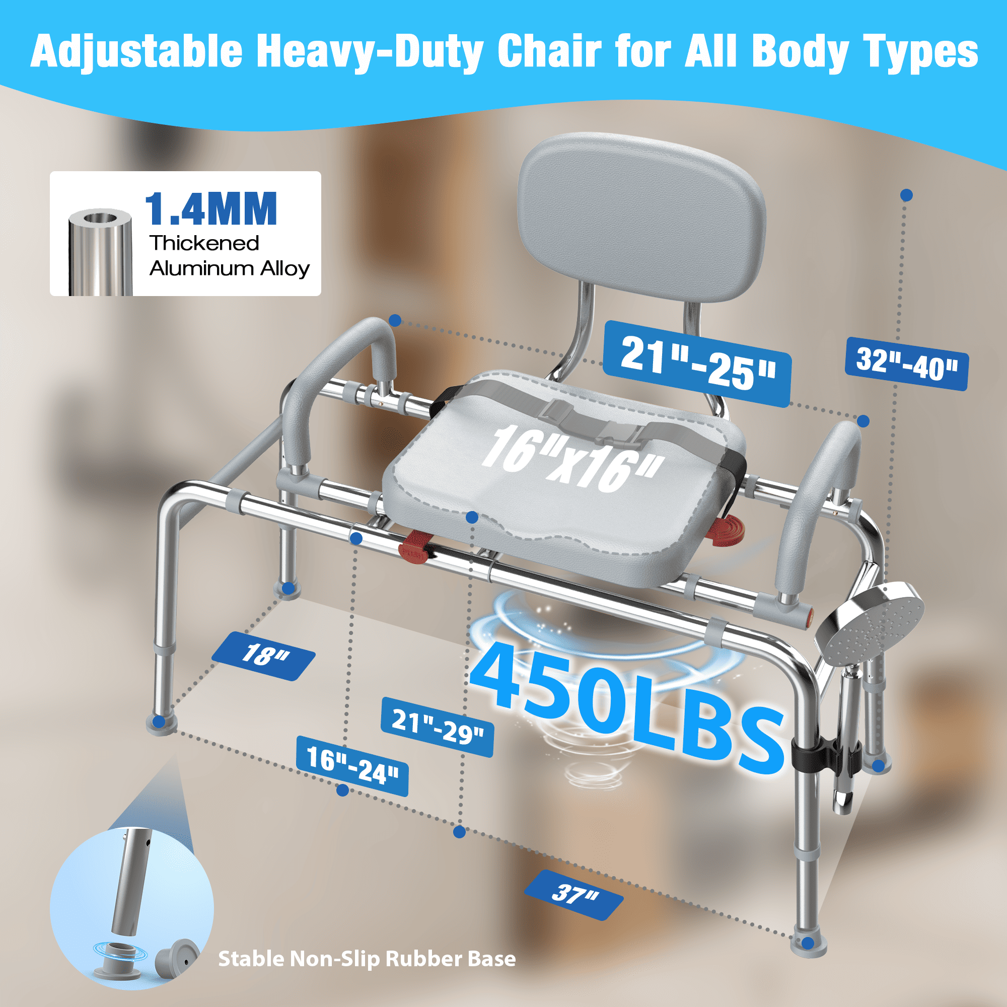 transfer bench shower chair