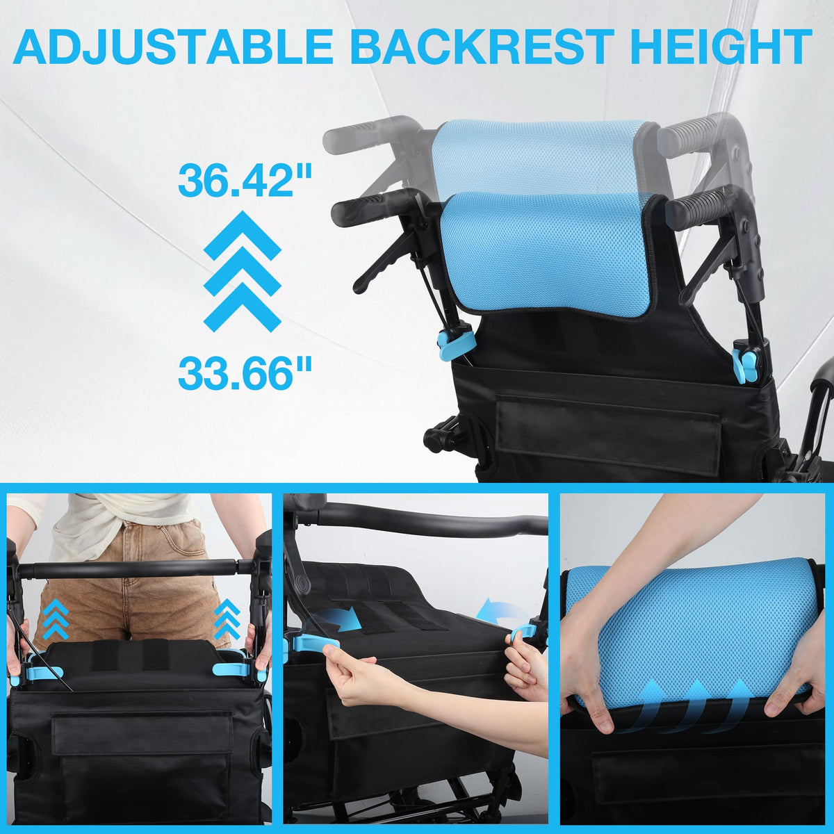 Ultra-Lightweight Portable Transport Wheelchair for Adults