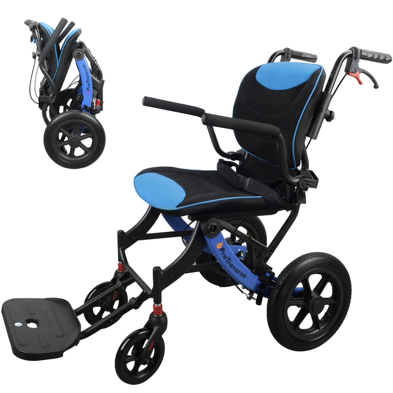 aluminum transport wheelchair#a04 blue