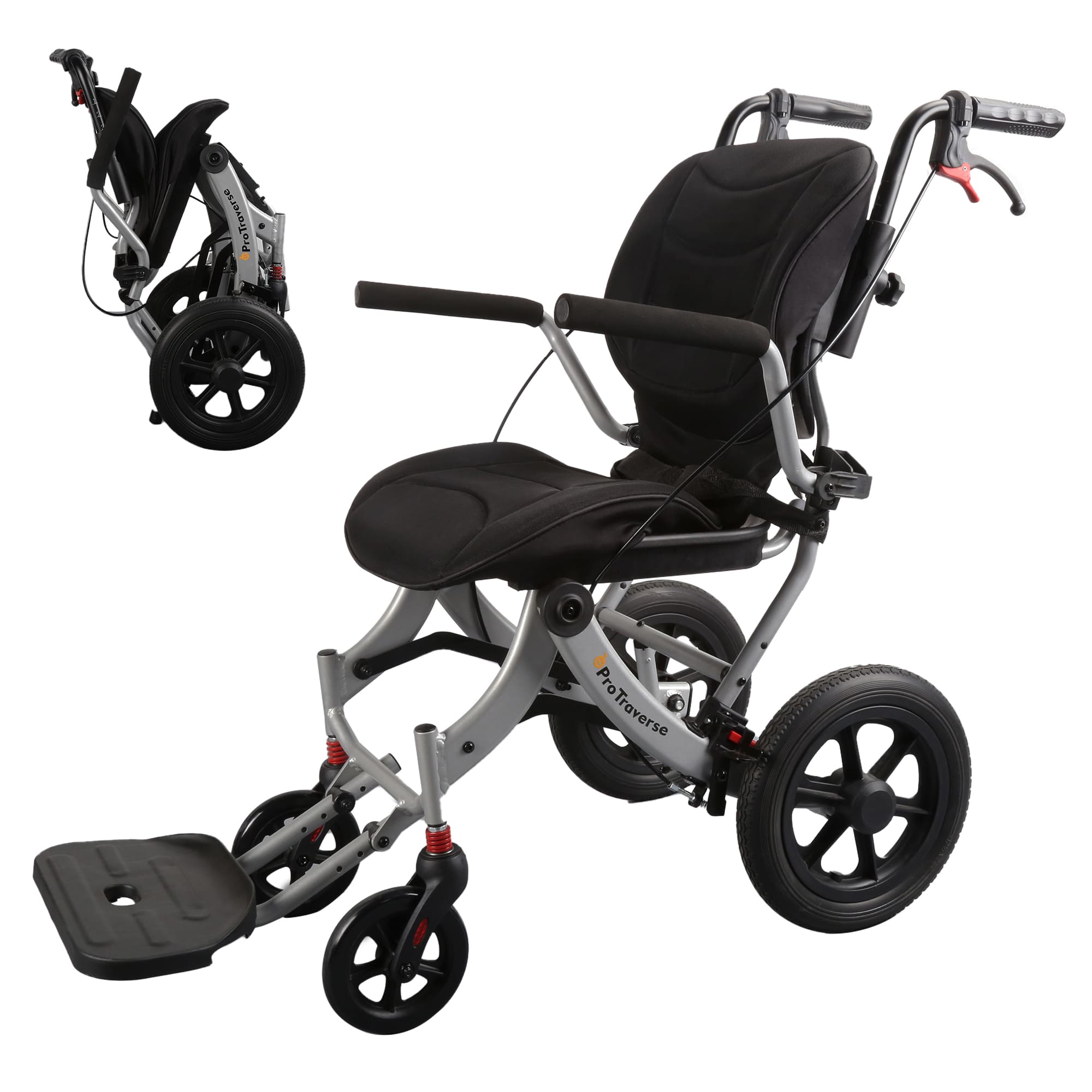 aluminum transport wheelchair#a04 gray