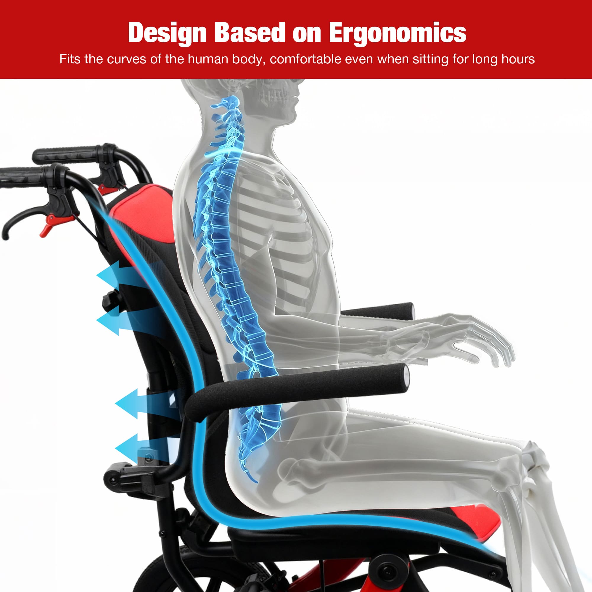 transport wheelchair with comfortable leg support