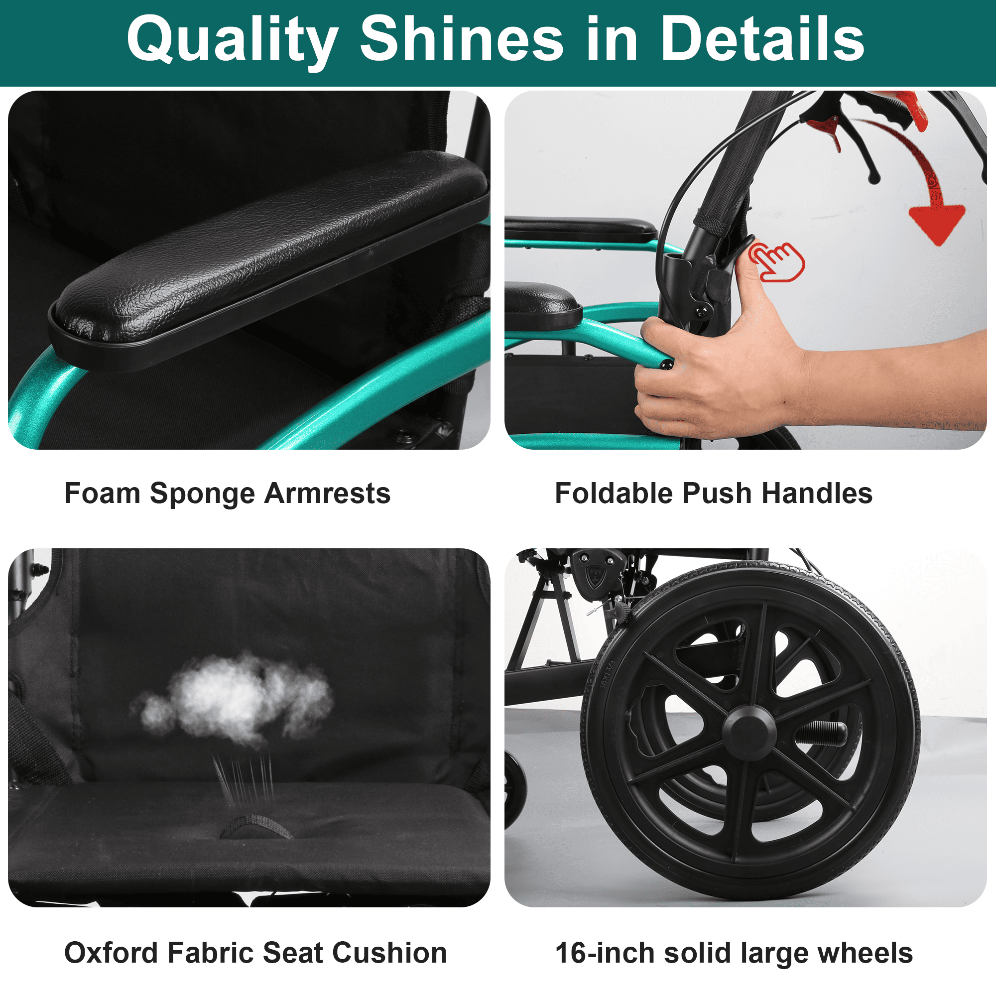 best transport wheelchair for outdoor use#a08 green