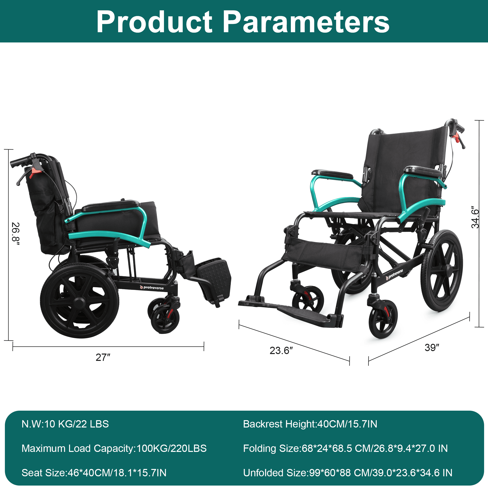 transport wheelchair sizes#a08 green