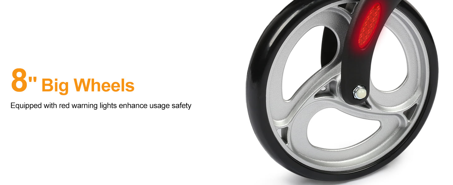 rollator with 8 inch wheels#ar60 orange pc