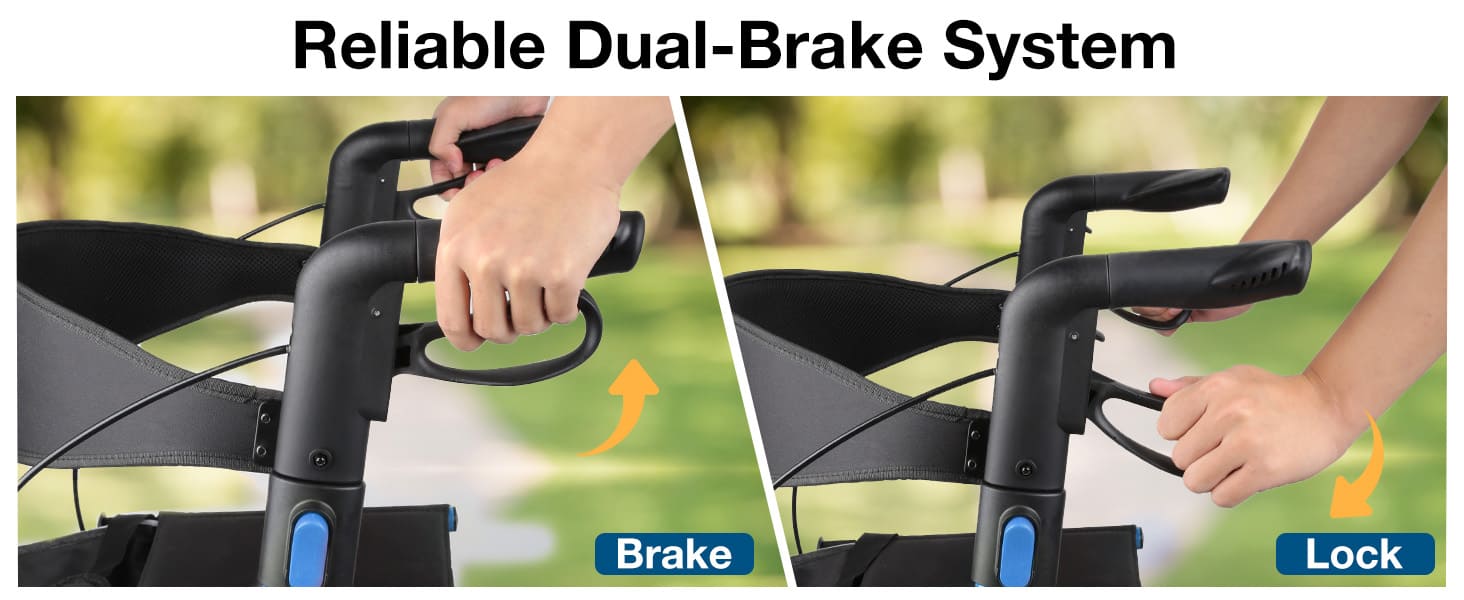 rollator walker brake adjustment#ar80 blue pc