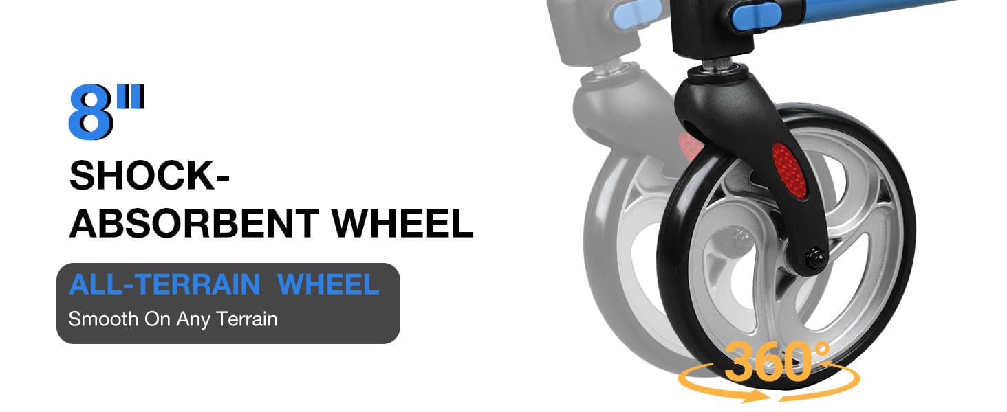 rollator walker wheels#ar80 blue pc