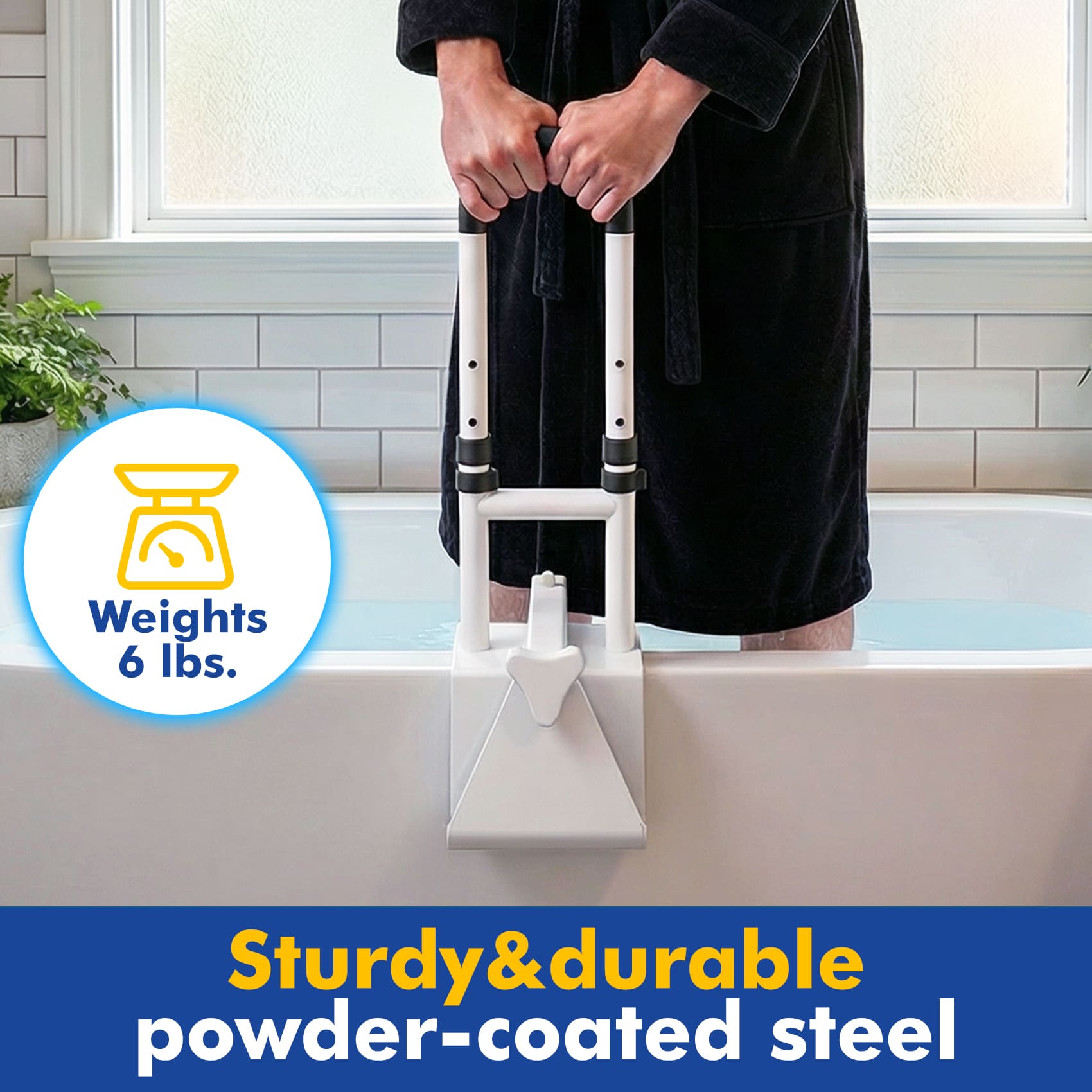 Adjustable Bath Grab Bar for Seniors