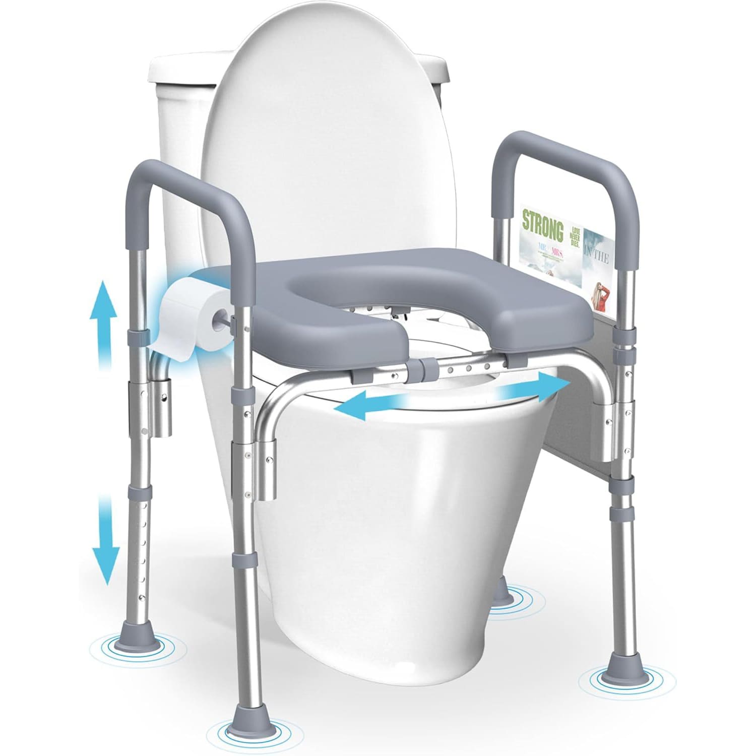 best raised toilet seat with handles#bs02