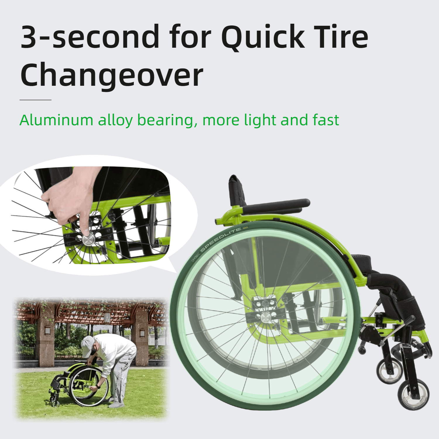 Foldable Wheelchair – Lightweight Travel Chair, Ergonomic Comfort