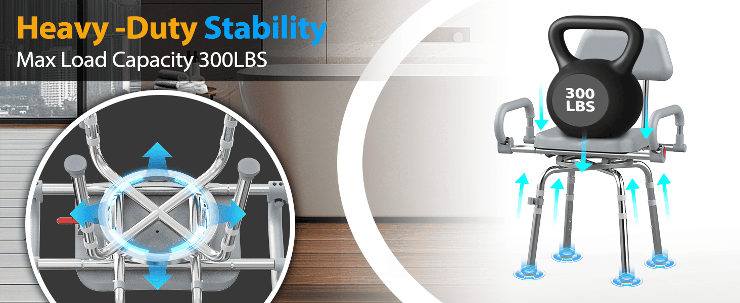 shower chair 300 lb capacity#hh20 pc