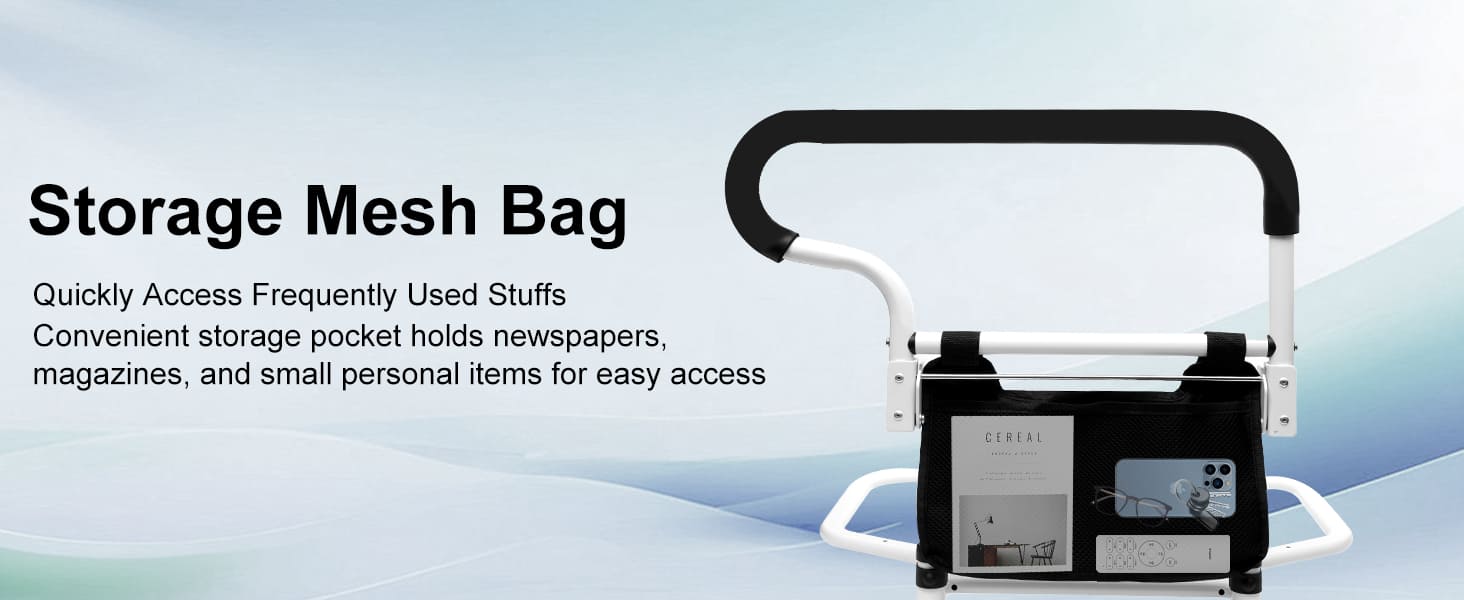 bed rail with storage mesh bag#hh30 pc