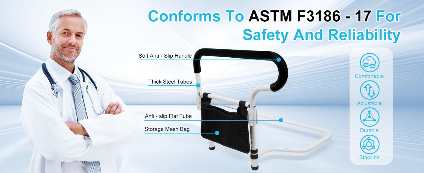 bed rail for adjustable bed