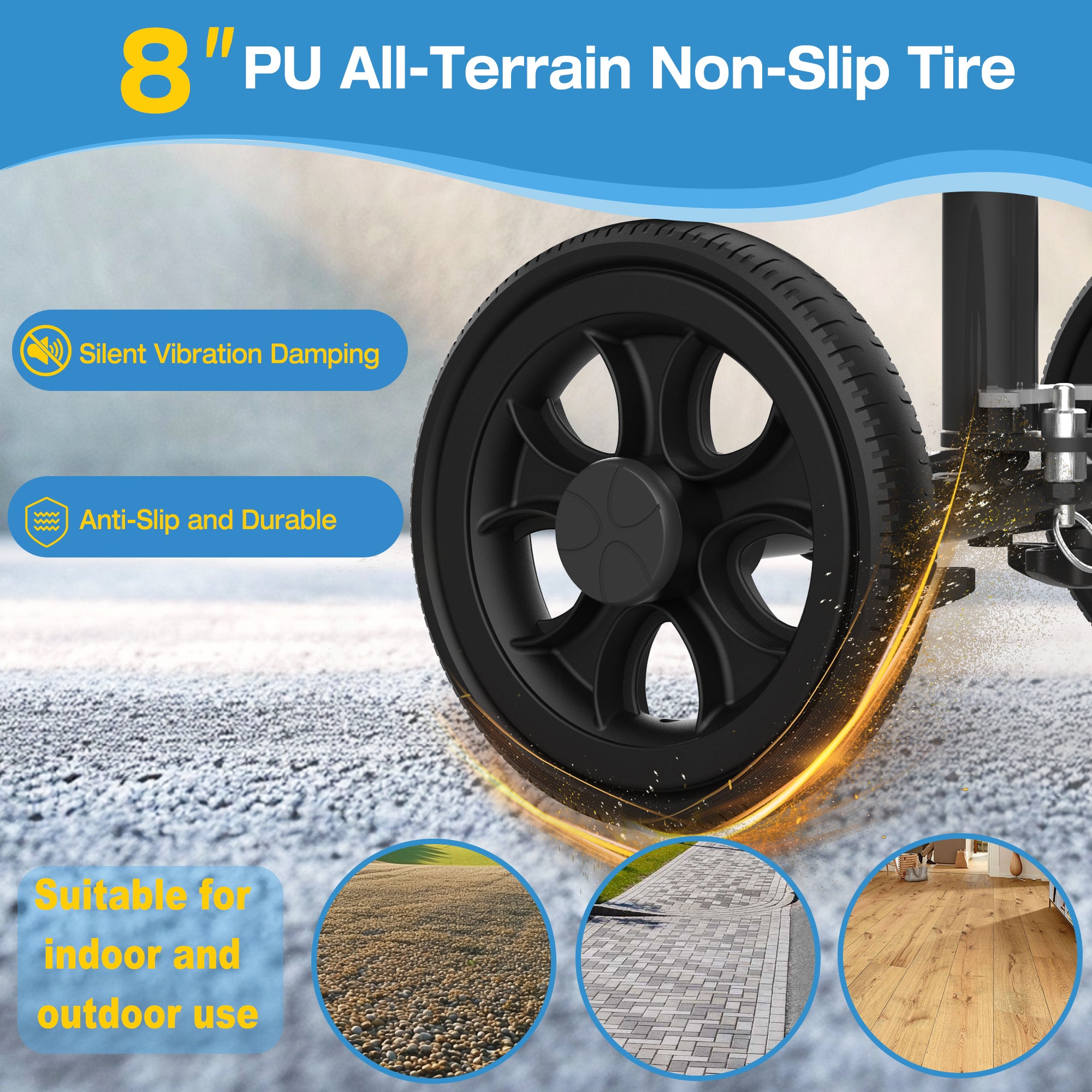 all terrain knee scooter with 8'' tire#hh60a