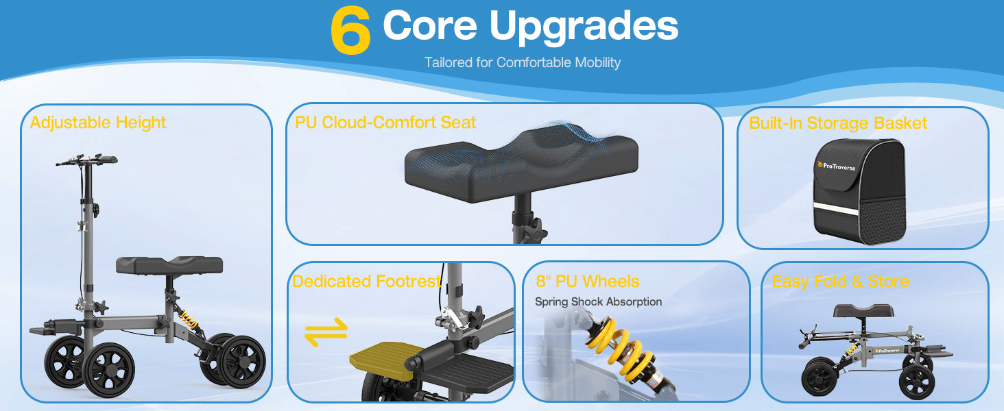 6 core upgrade knee scooter#hh60a pc
