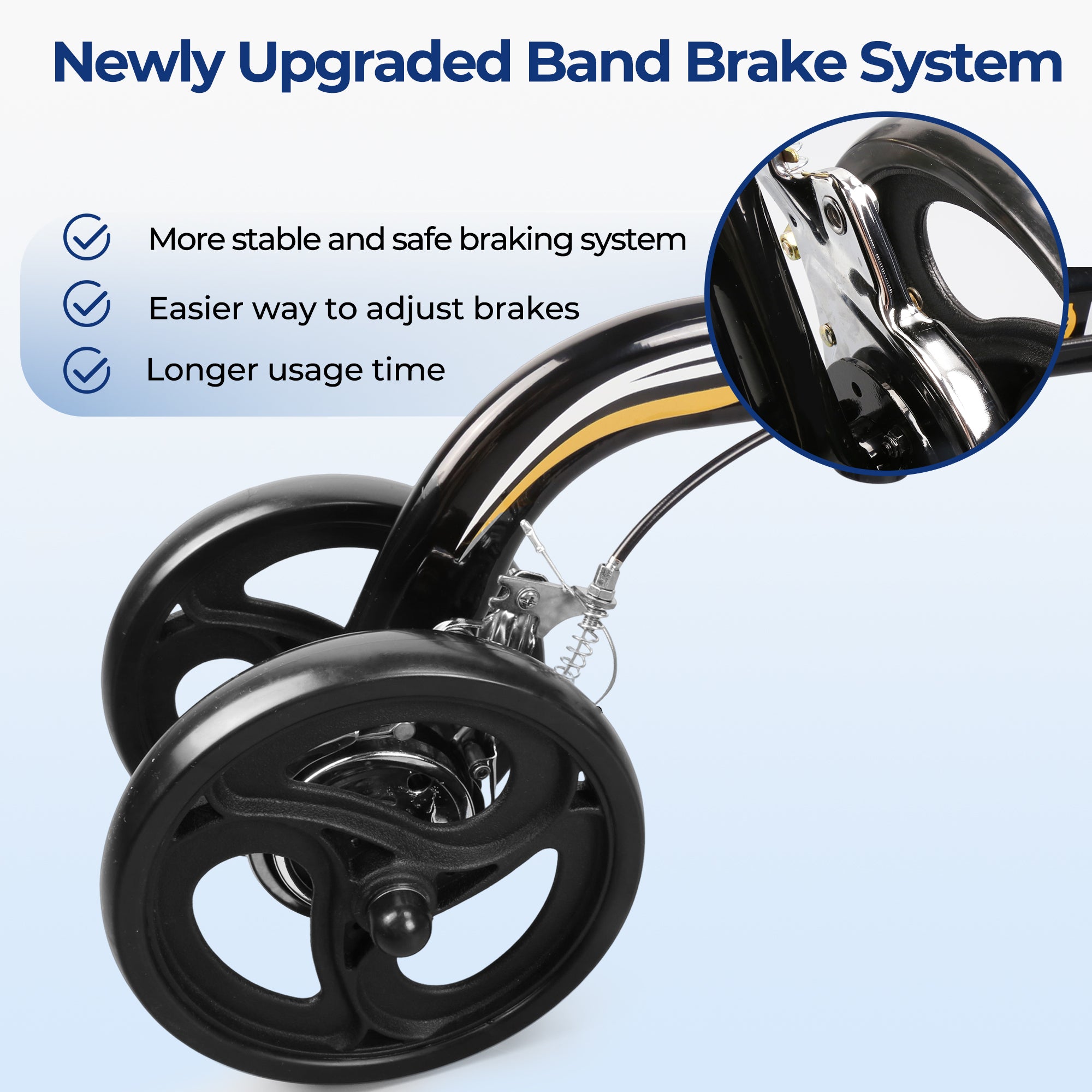 Foldable Knee Scooter with Comfort Knee Pad for Adults