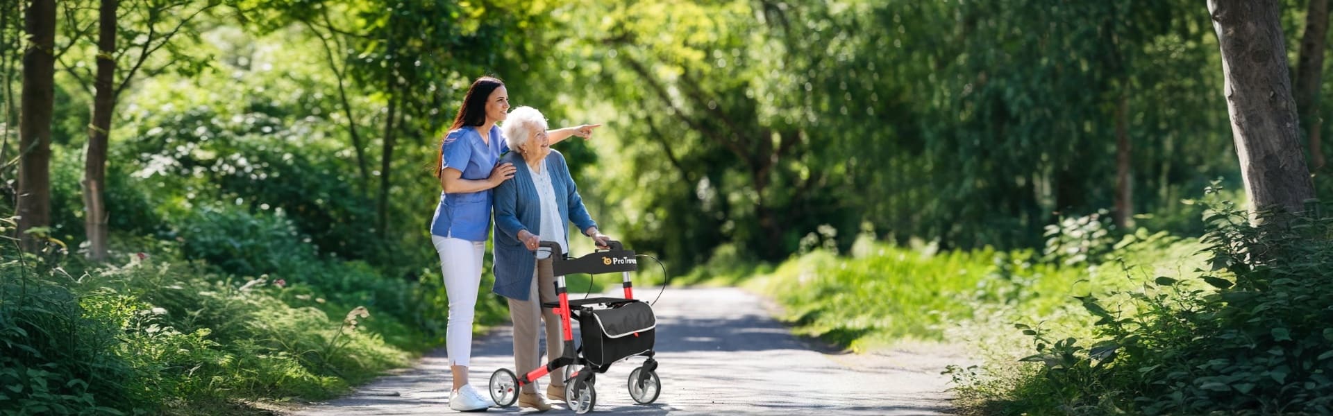 walking with a protraverse rollator#pc