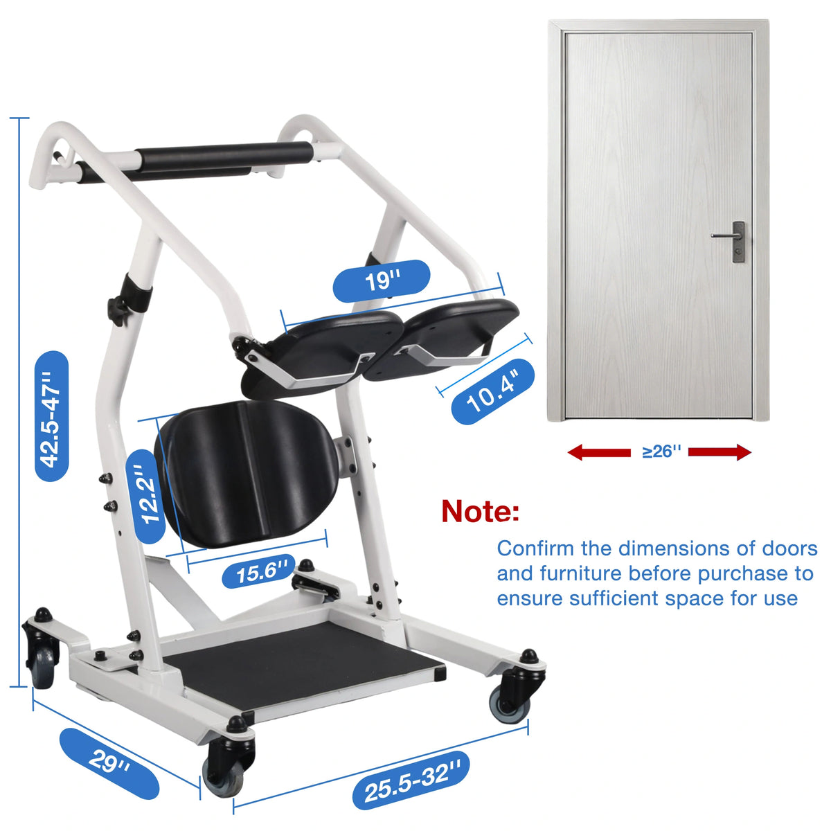Sit to Stand Lift, Stand Assist Patient Transfer Chair