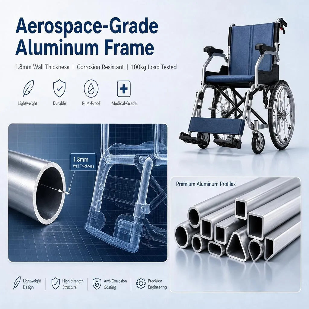 Foldable Transport Wheelchair for Easy Everyday Mobility