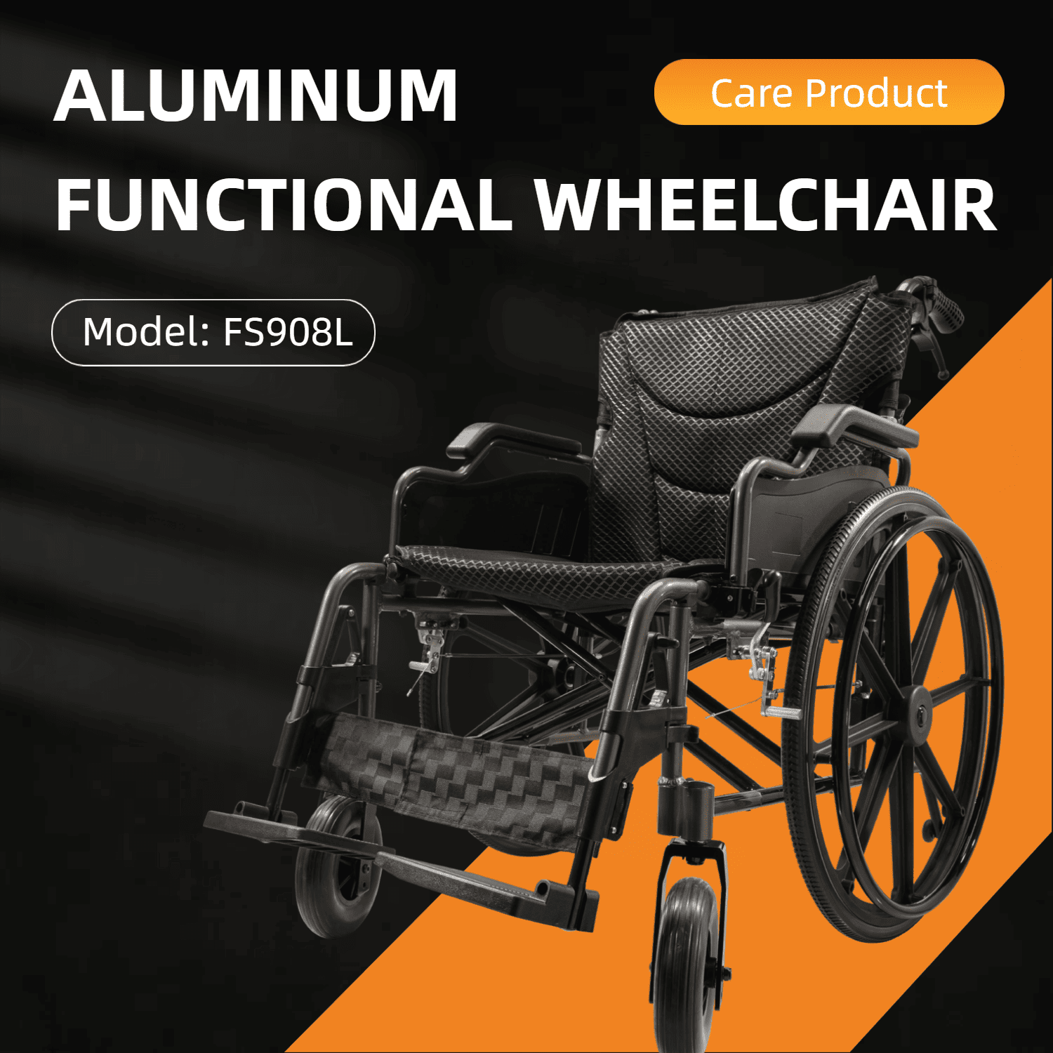 Foldable Wheelchair – Lightweight Travel Chair, Ergonomic Comfort