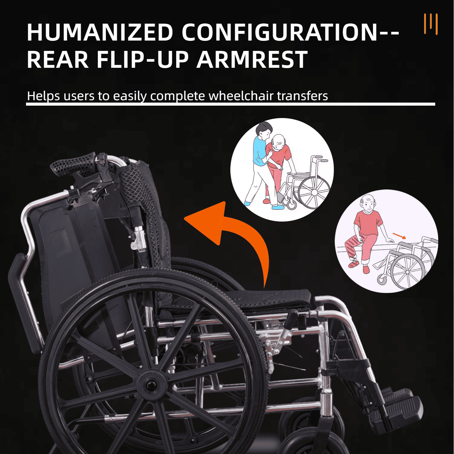 Foldable Wheelchair – Lightweight Travel Chair, Ergonomic Comfort