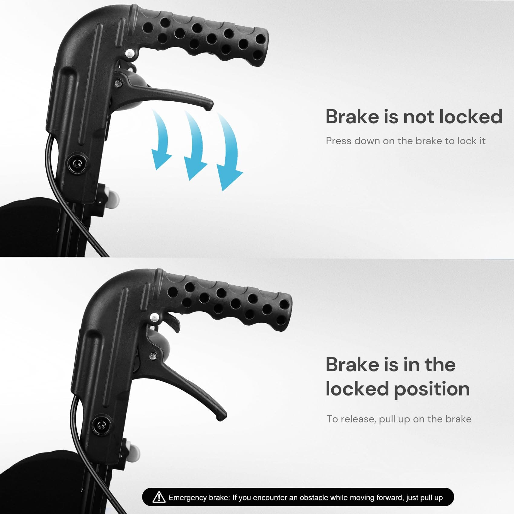 how to lock protraverse transport wheelchair#a02 gray