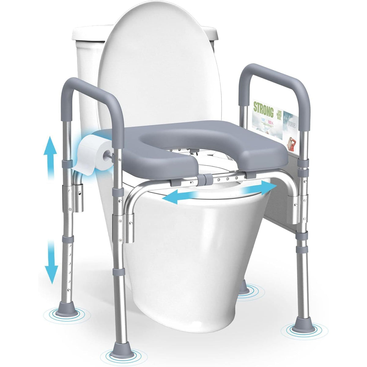 best raised toilet seat with handles#bs02