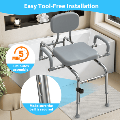 5 mins assembly shower chair