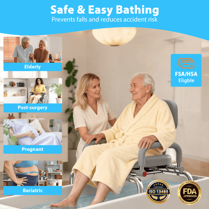 shower chair with arms for elderly