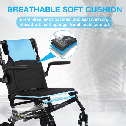 Ultra-Lightweight Portable Transport Wheelchair for Adults