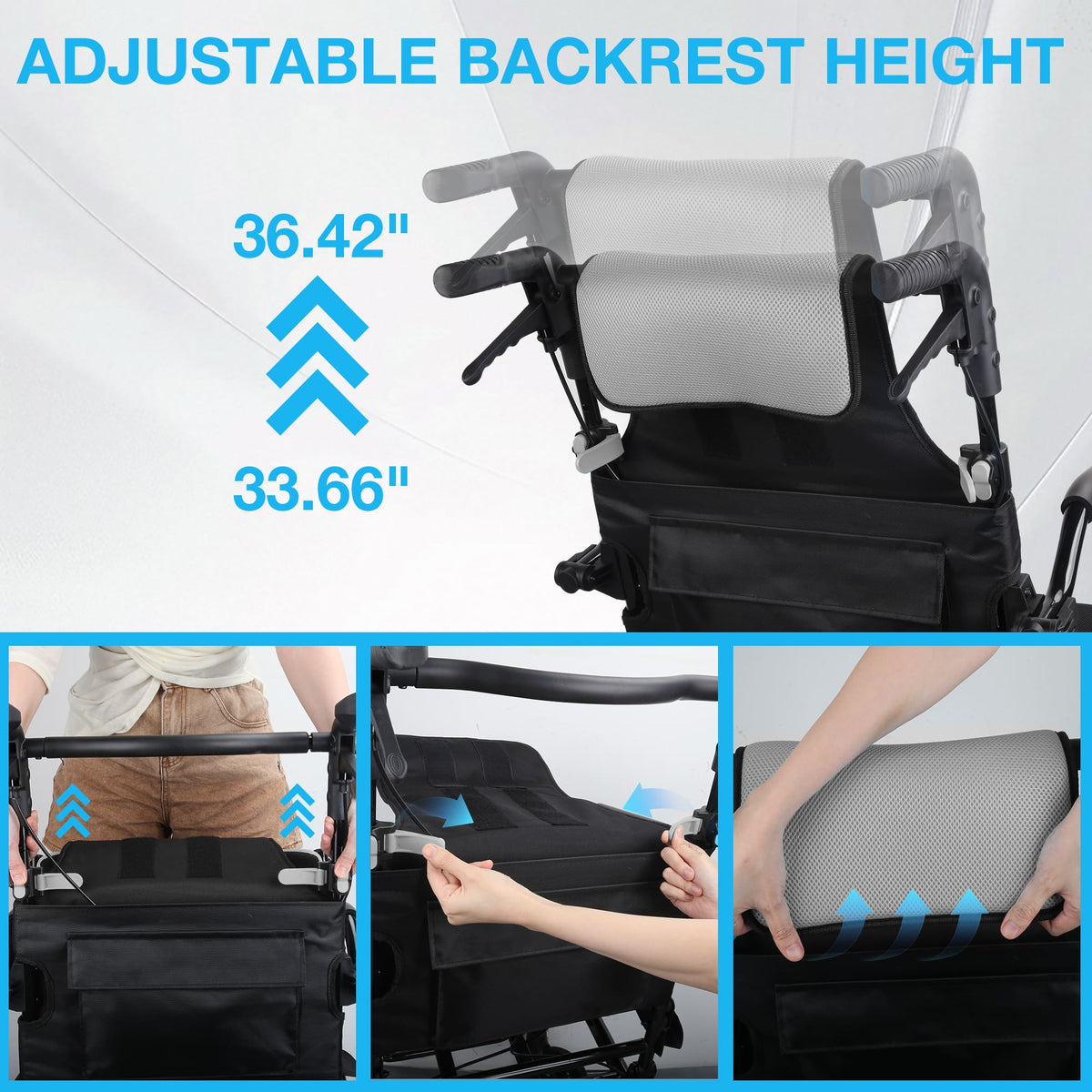 Ultra-Lightweight Portable Transport Wheelchair for Adults