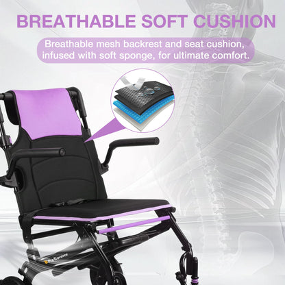 Ultra-Lightweight Portable Transport Wheelchair for Adults