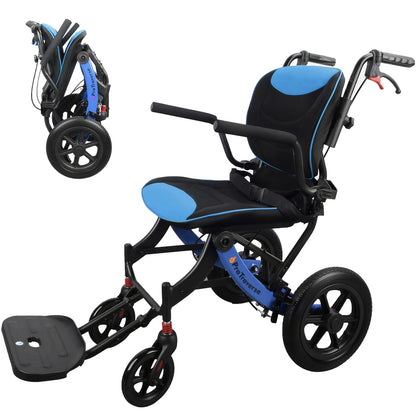 aluminum transport wheelchair#a04 blue