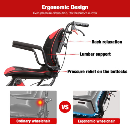 lightweight transport wheelchair for assisted transport