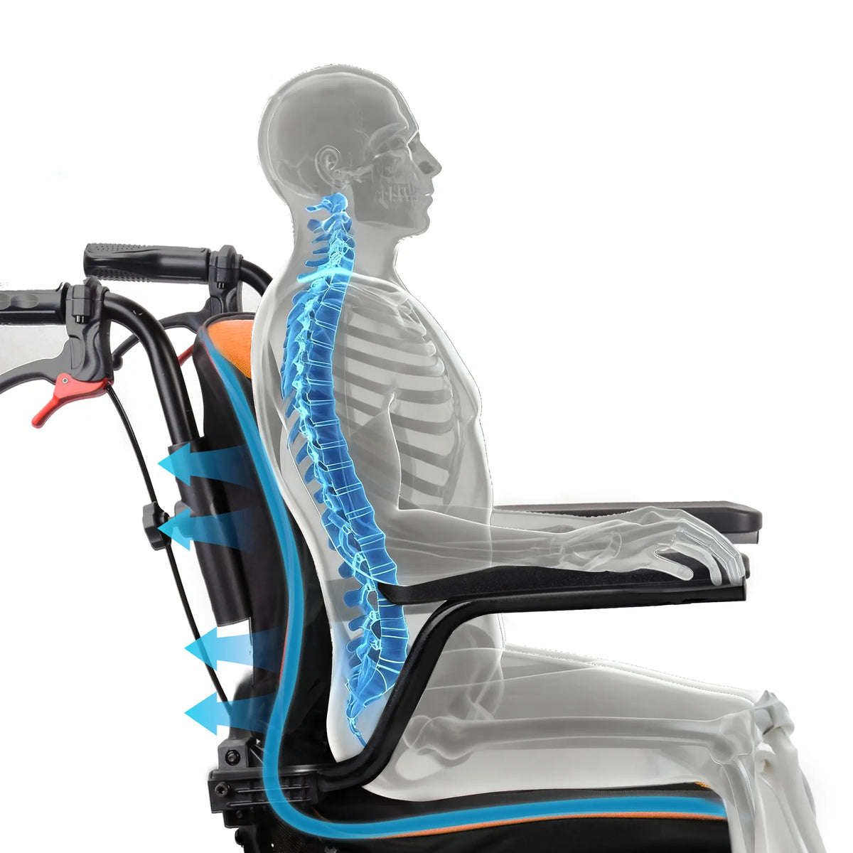 Foldable Wheelchair – Lightweight Travel Chair, Ergonomic Comfort