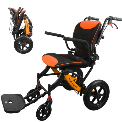 aluminum transport wheelchair#a04 orange