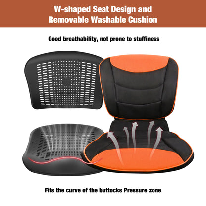 transport wheelchair with removable washable cushion#a04 orange