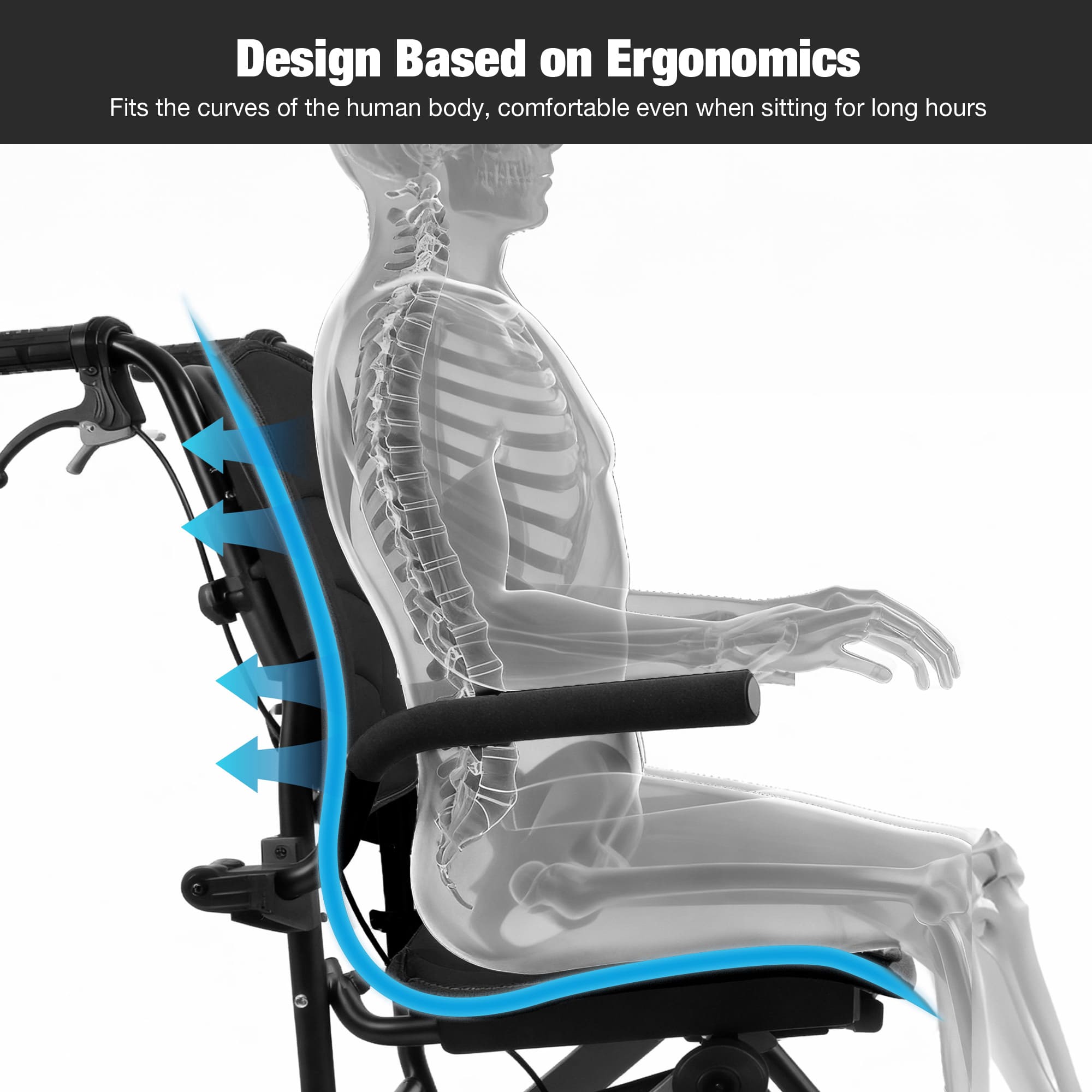 a05 transport wheelchair with ergonomic design
