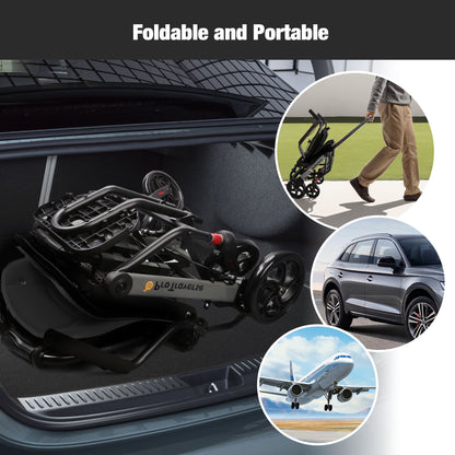 foldable wheelchair in a van