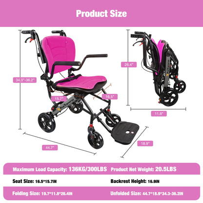 wheelchair size chart