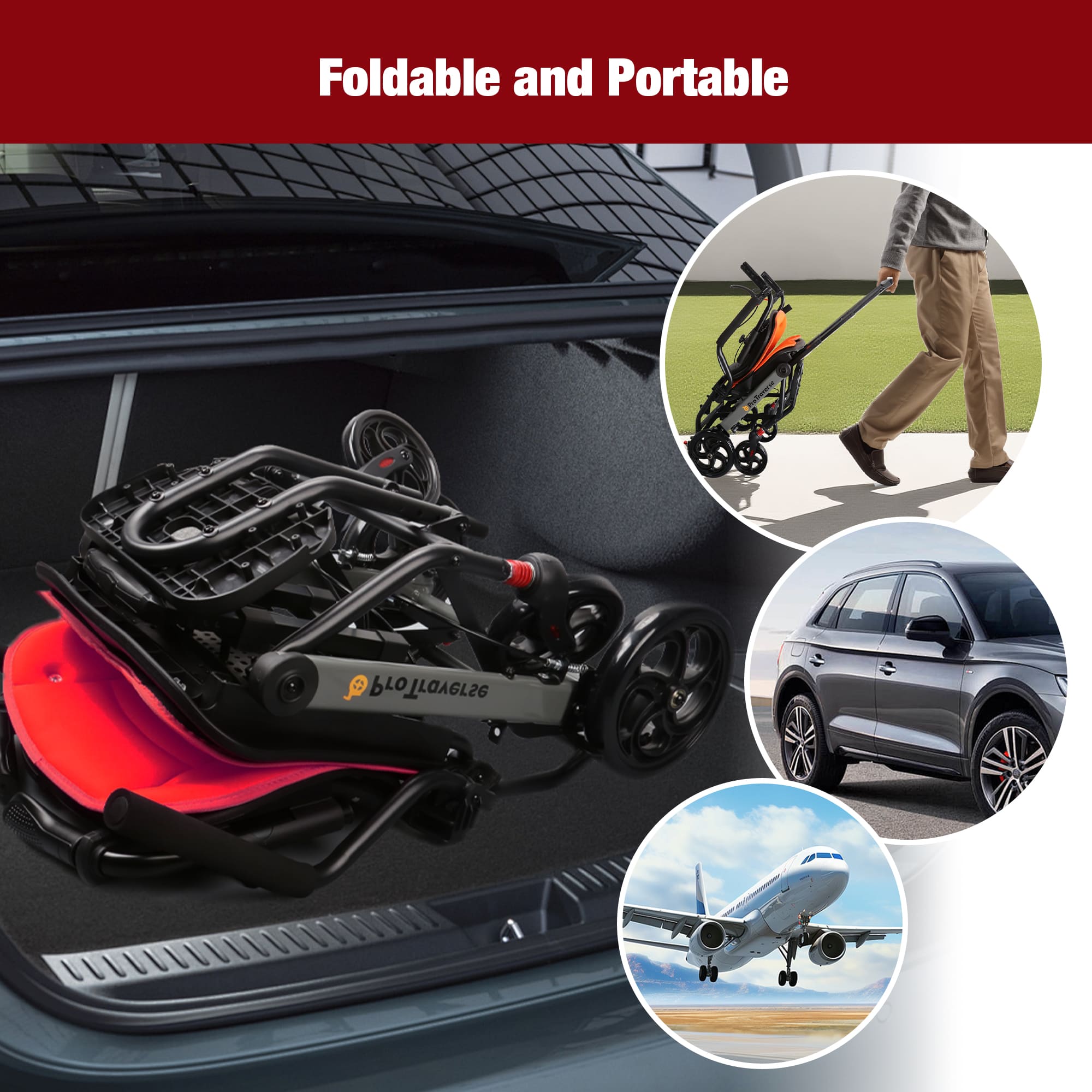 foldable modern wheelchair