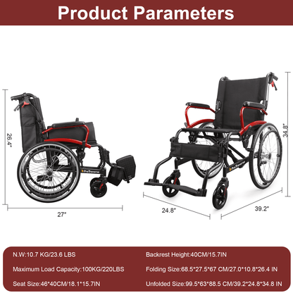 manual wheelchair sizes#a08s red