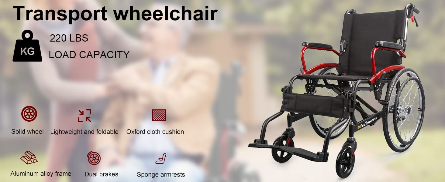 lightweight manual wheelchair#a08s red pc