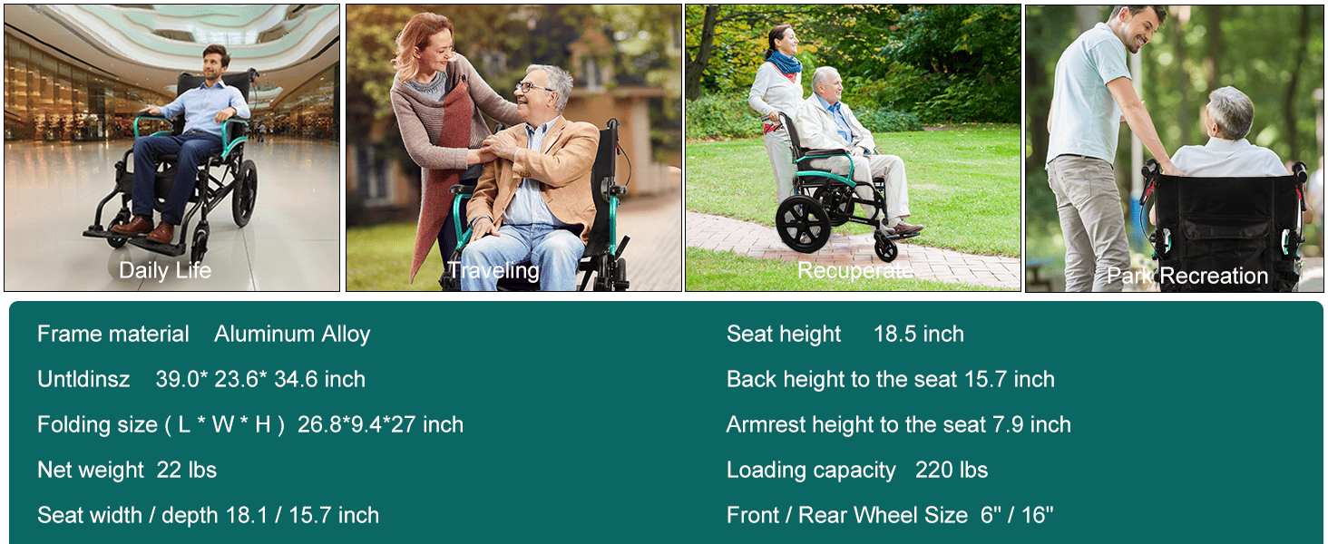 transport chair for travel#a08 green pc