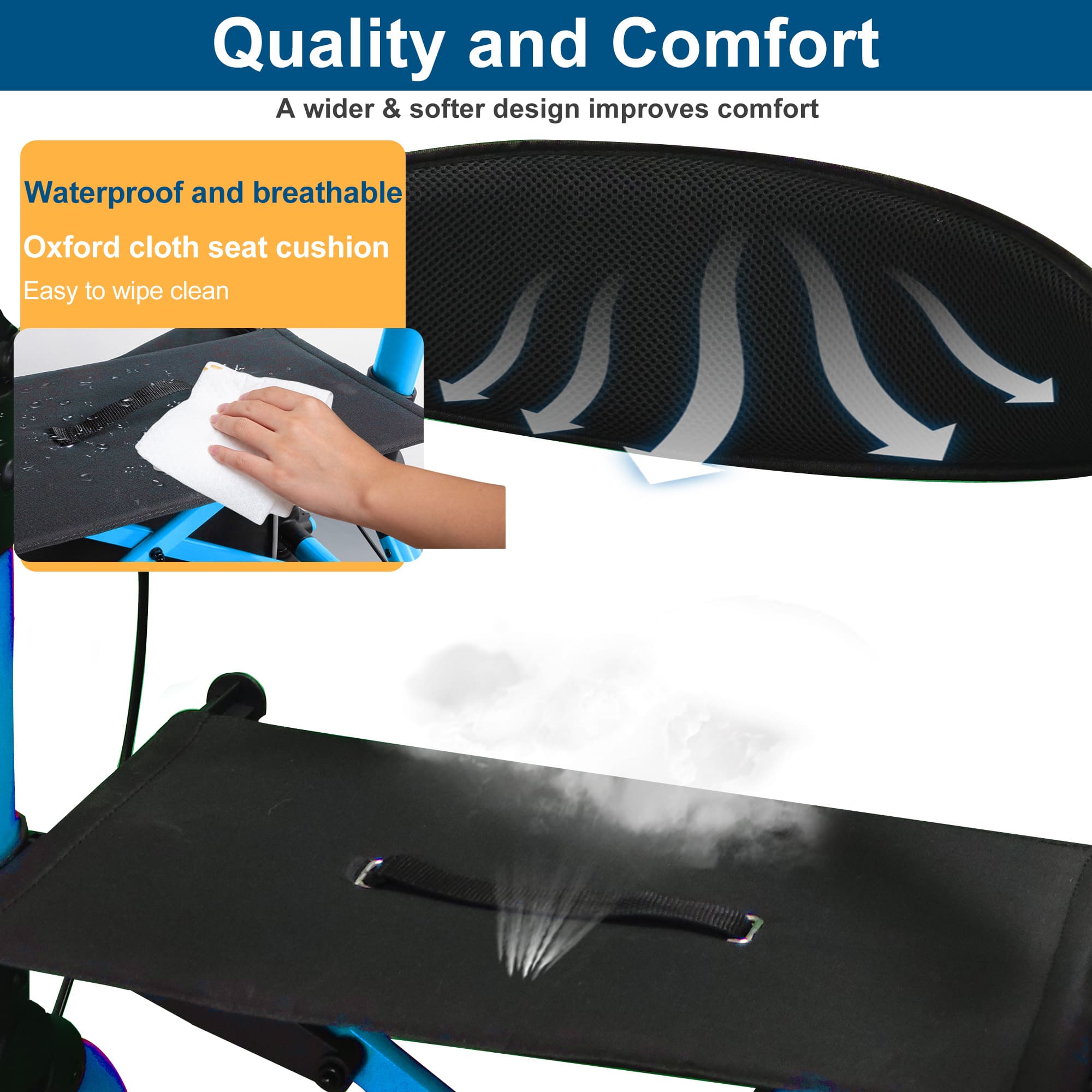 waterproof and breathable rollator#ar40 blue