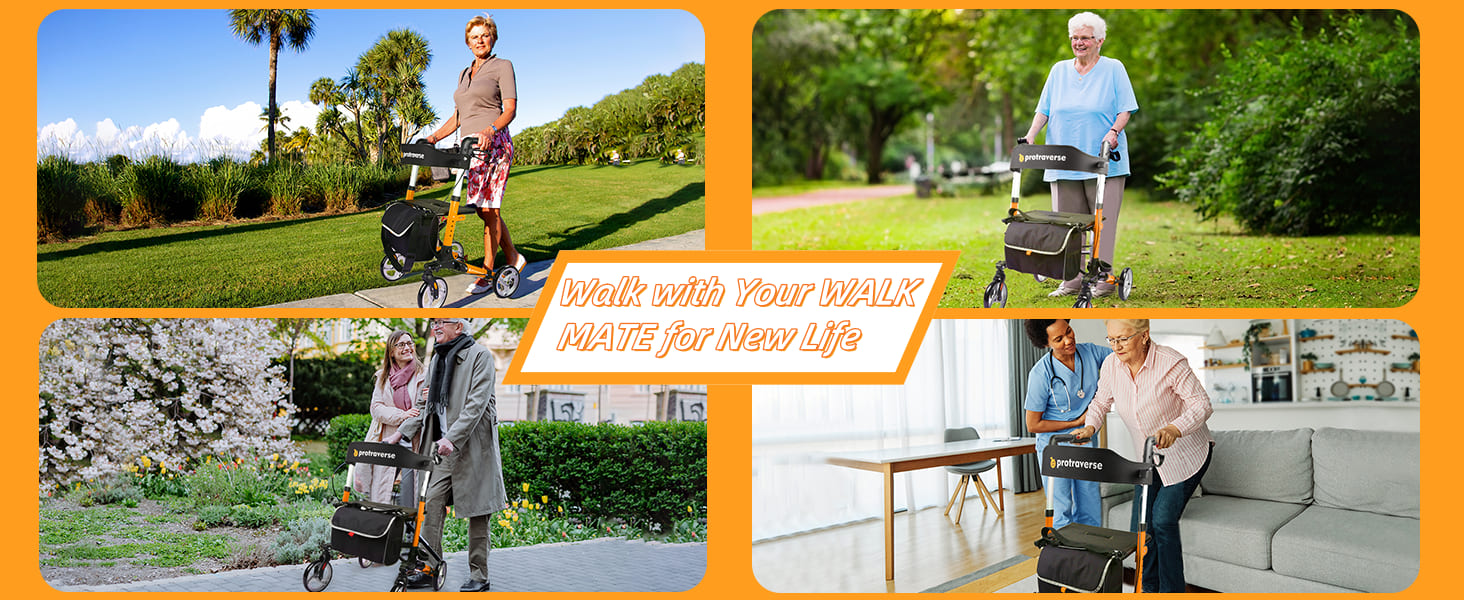 best rollator walker for elderly#ar60 orange pc