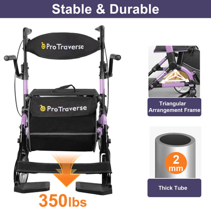 rollator walker for 350 lbs capacity#ar80 purple