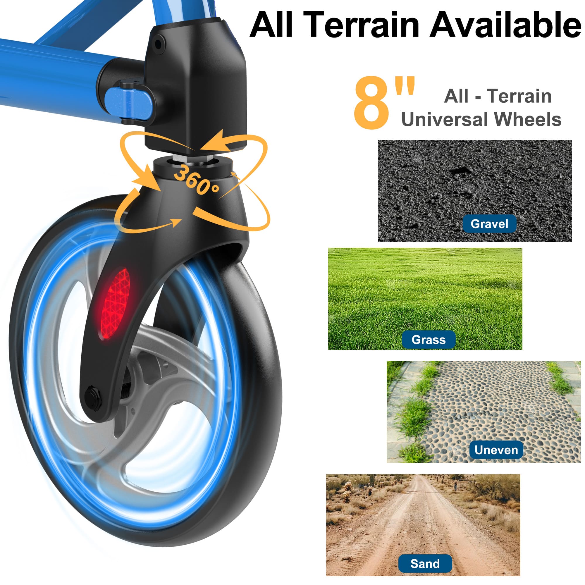 all terrain rollator walker#ar80 blue mb