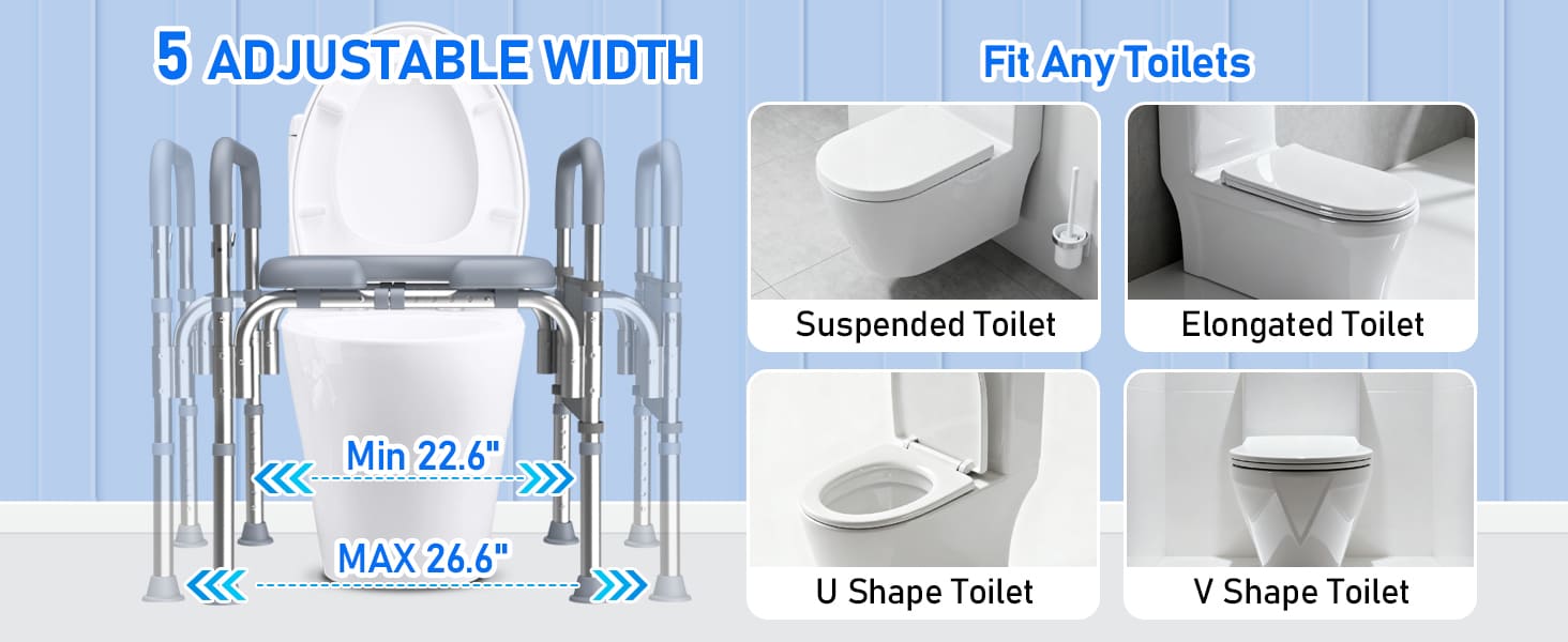 raised toilet seat fit any toilets#bs02 pc