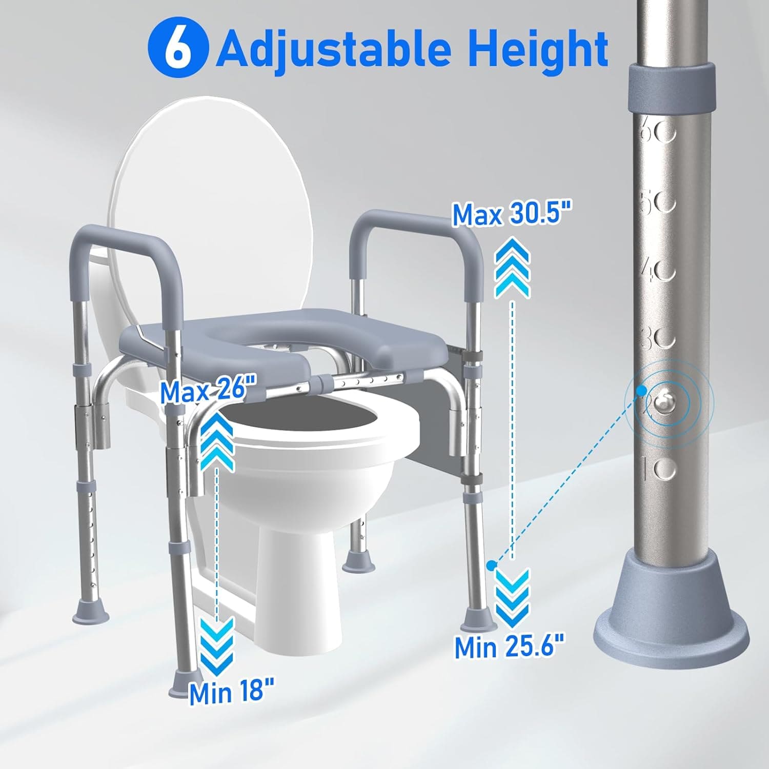 raised toilet seat height adjustable#bs02