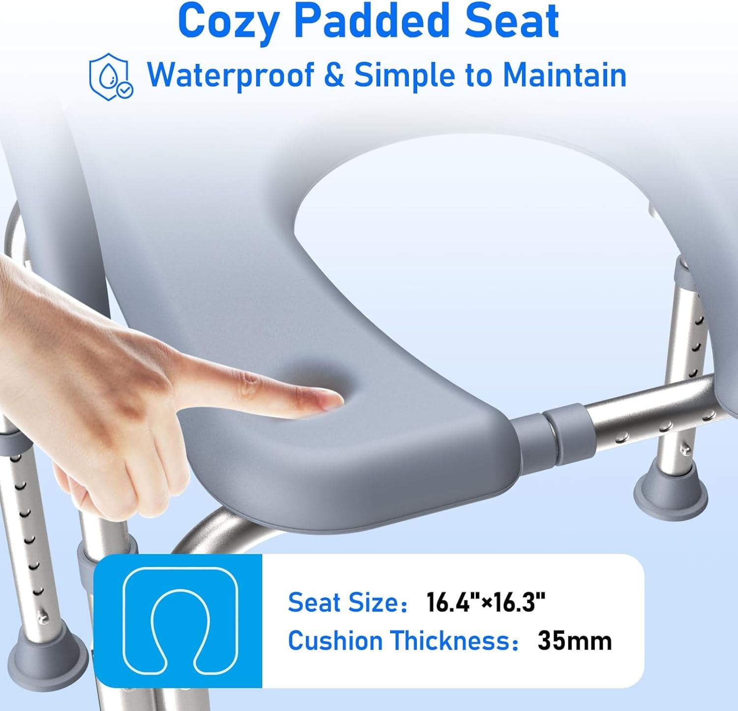 raised toilet seat wth padded seat#bs02
